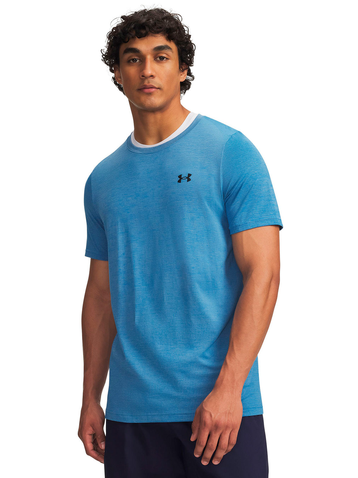 Polera manga corta UA Vanish Seamless azul para hombre