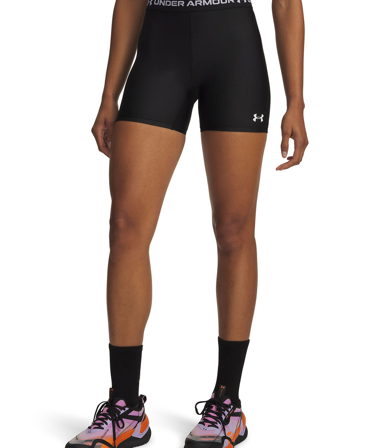 UA HeatGear Middy Short negro para mujer
