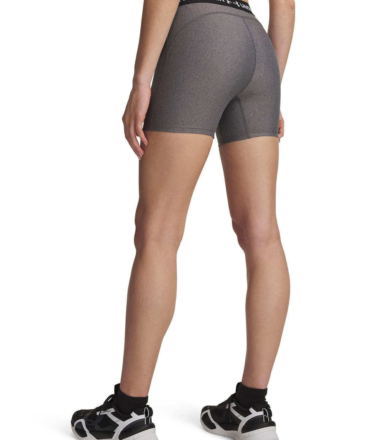 Calza UA HeatGear Middy Shorts gris para mujer