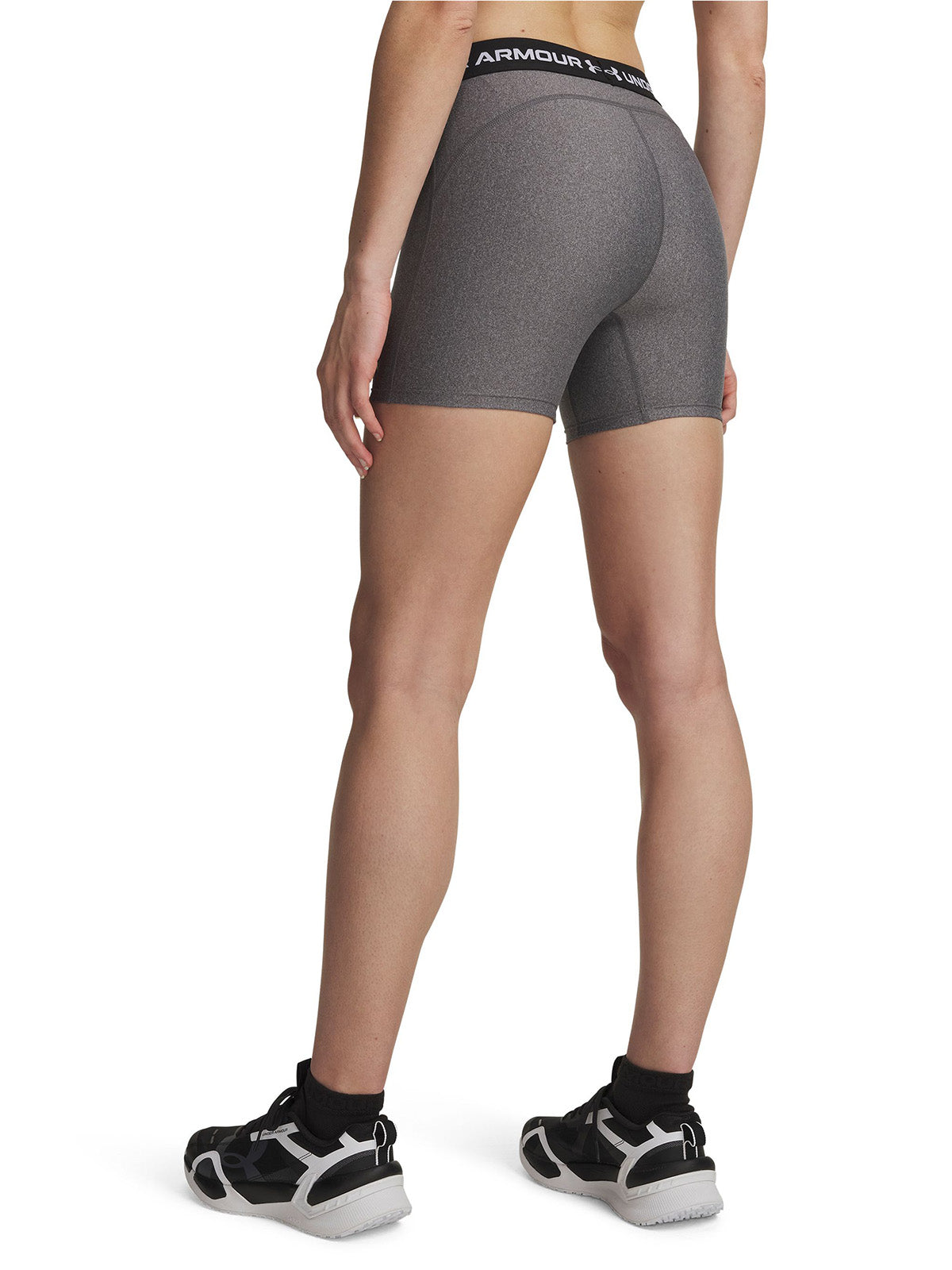 Calza UA HeatGear Middy Shorts gris para mujer