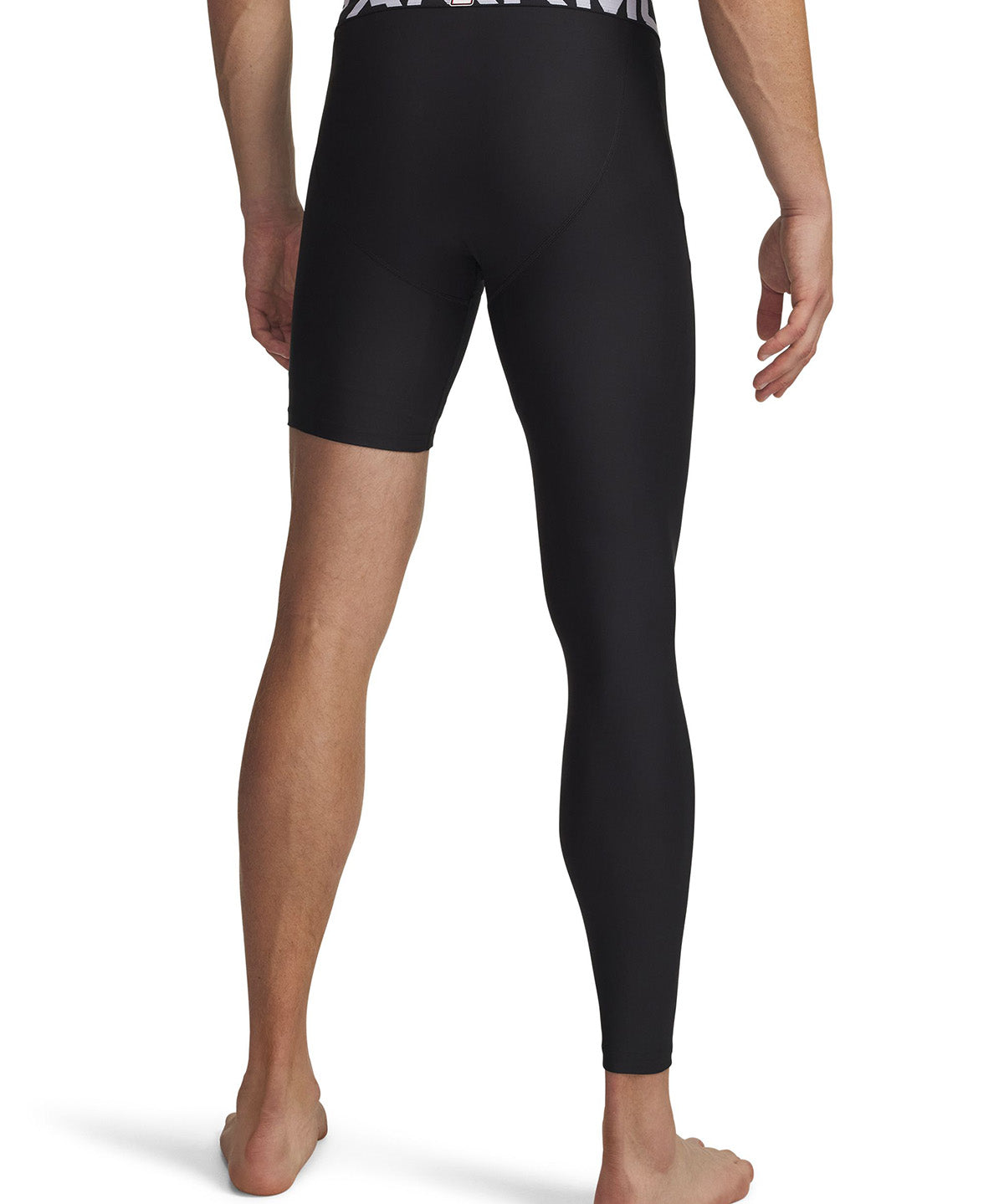 UA HeatGear Asymmetrical Right Leggings Primera Capa Inferior negro para hombre