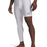 UA HeatGear Asymmetrical Right Leggings Primera Capa Inferior blanco para hombre