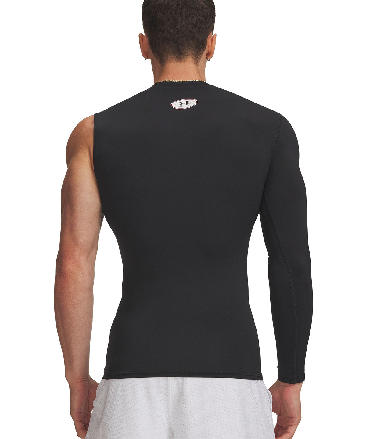 UA HeatGear Asymmetrical Left Top Primera Capa Superior negro para hombre