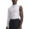 UA HeatGear Asymmetrical Left Top Primera Capa Superior blanco para hombre