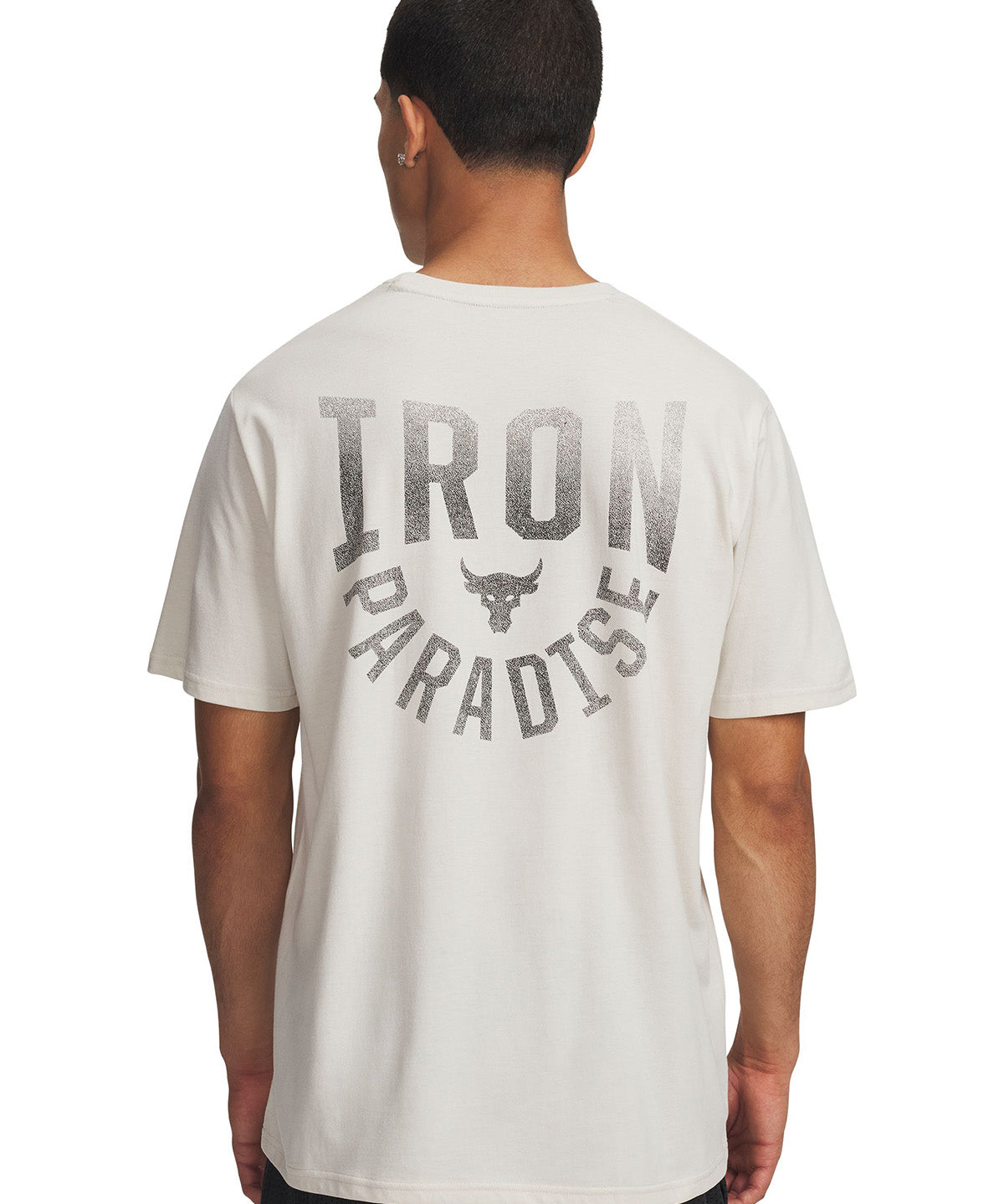 UA Project Rock Iron Paradise Polera manga corta blanco para hombre