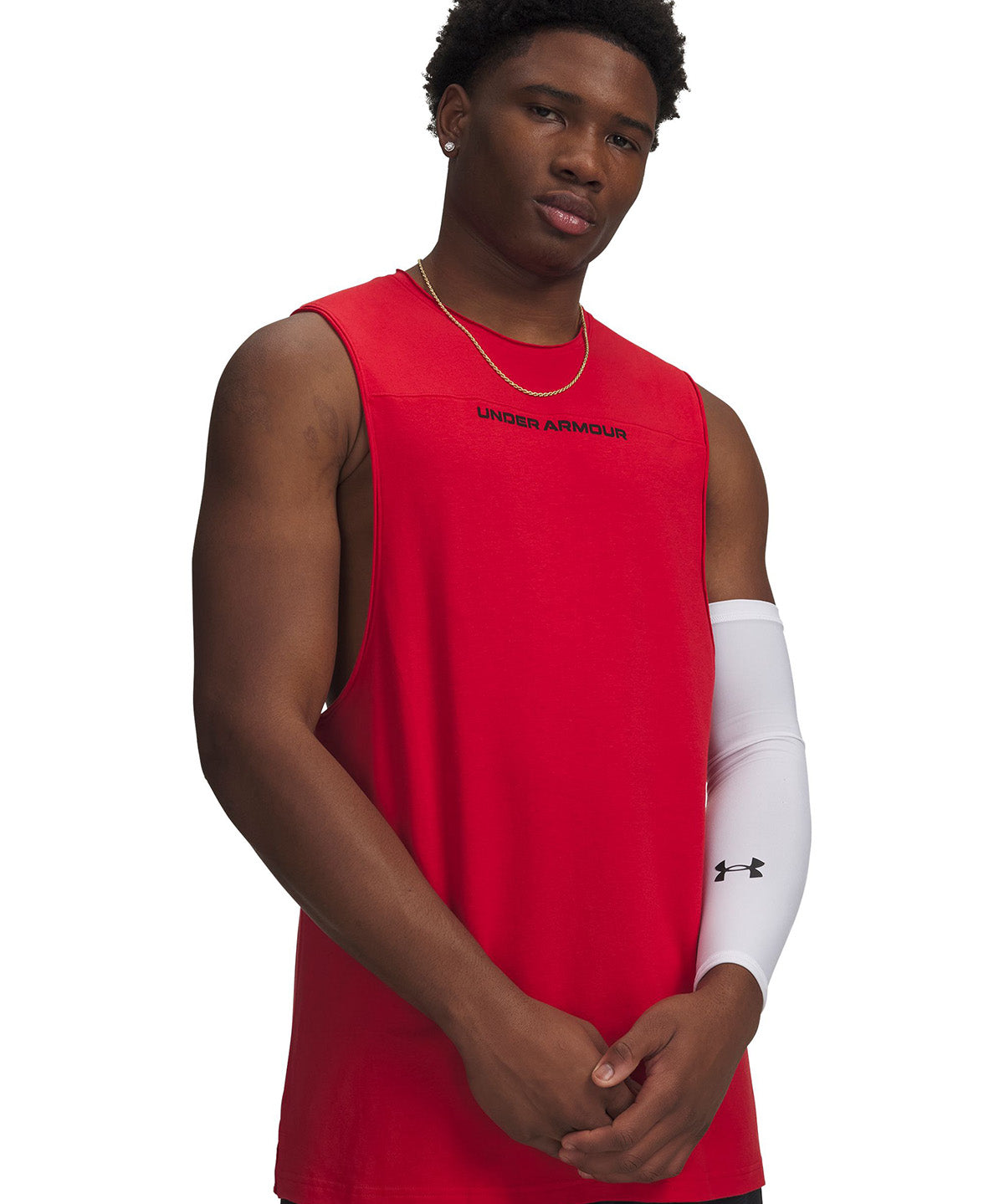 UA Hoops Training Tank Polera Sin Mangas rojo para hombre