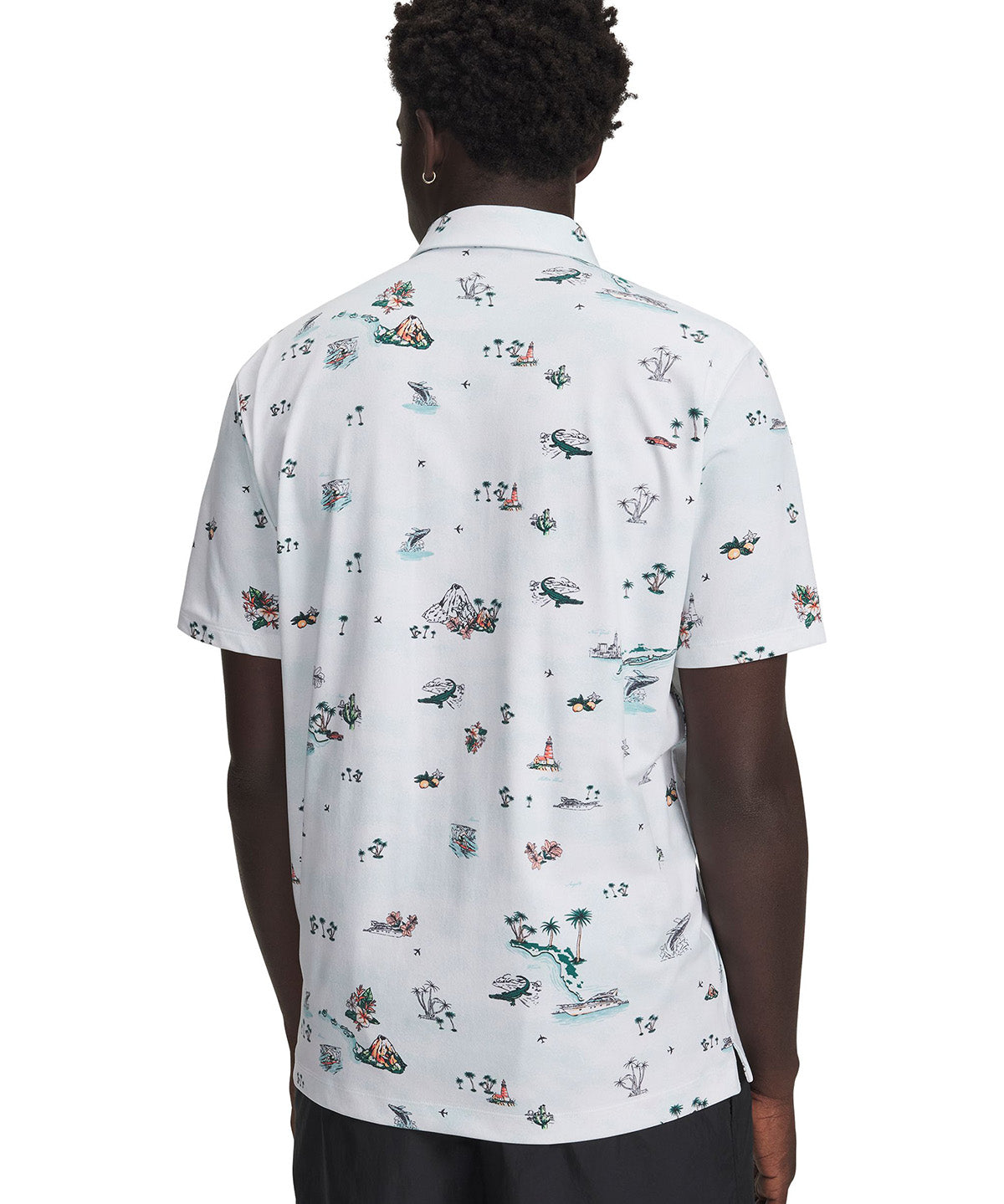 UA Drive Golf Trip Printed Polo Polera Manga Corta blanco para hombre
