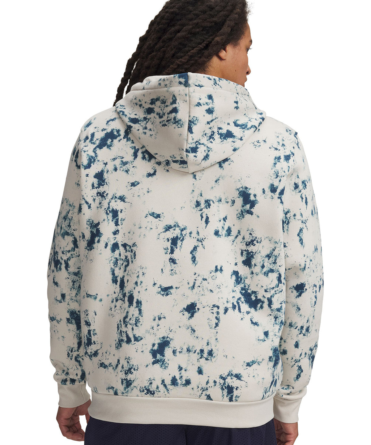 UA Icon Fleece Printed Hoodie Poleron blanco para hombre