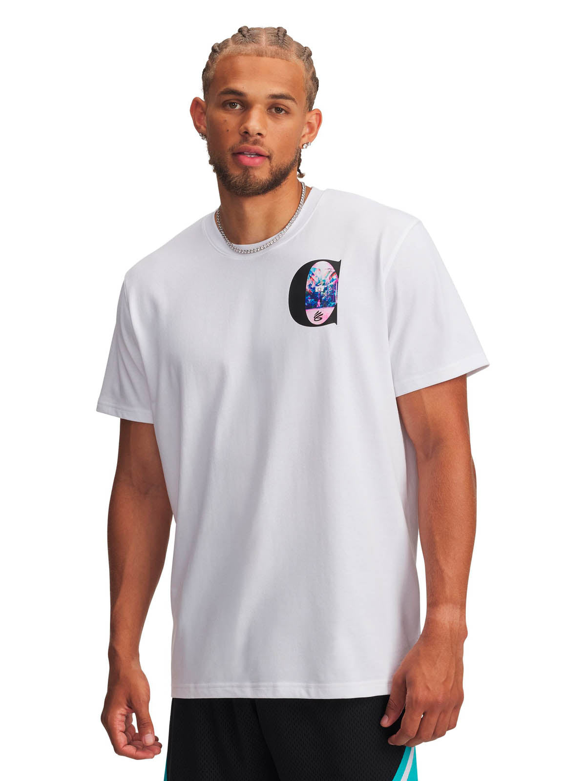 Polera manga corta Basketball para Hombre Curry Tour Blanco Under Armour
