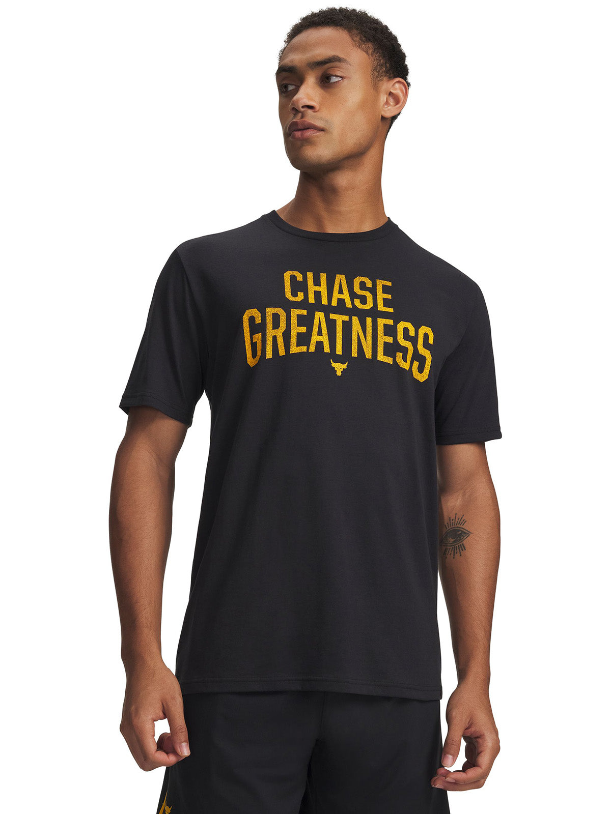 UA Project Rock Greatness Polera manga corta negro para hombre