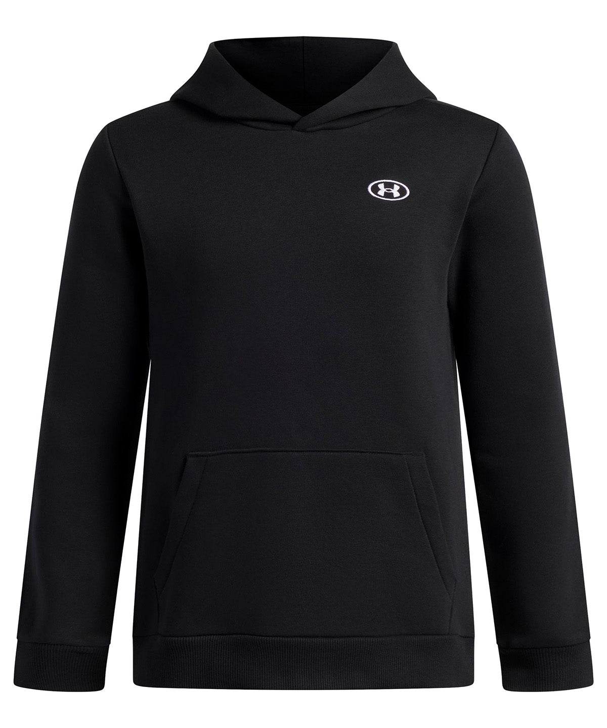 Poleron UA Rival Fleece negro para niño