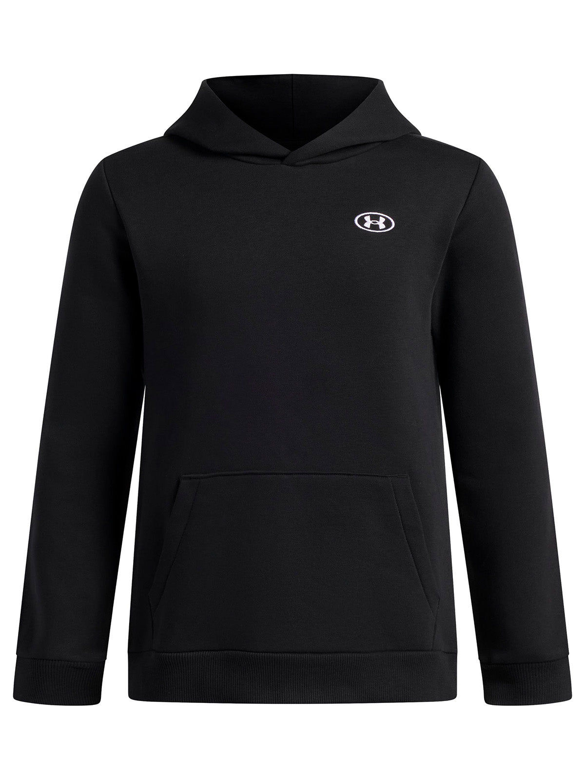 Poleron UA Rival Fleece negro para niño