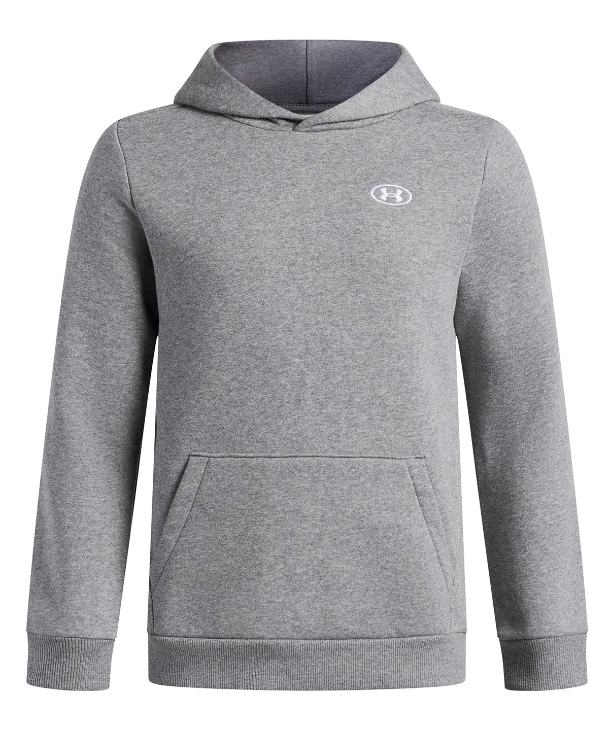 Poleron UA Rival Fleece gris para niño