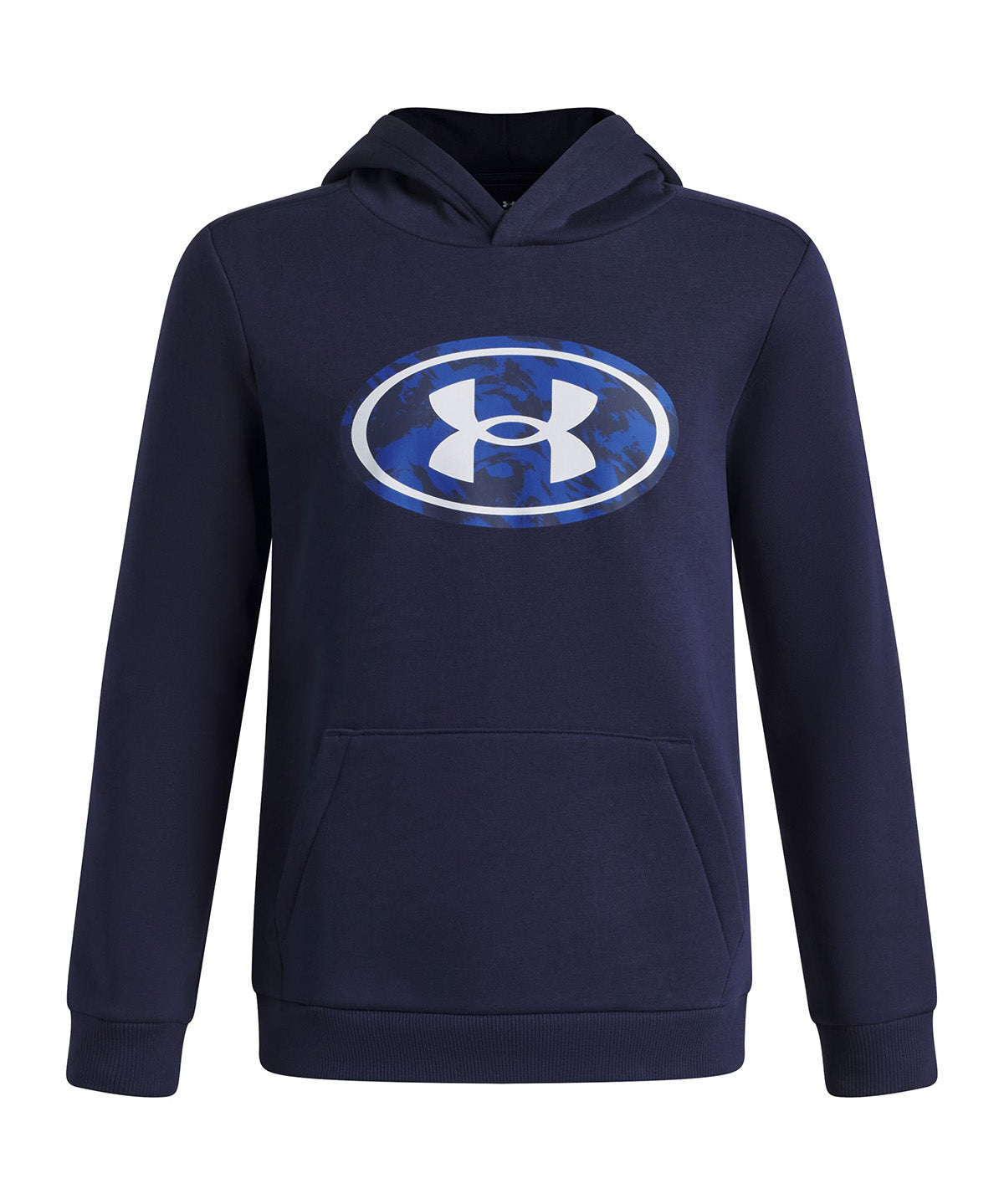 Poleron UA Rival Fleece azul marino para niño