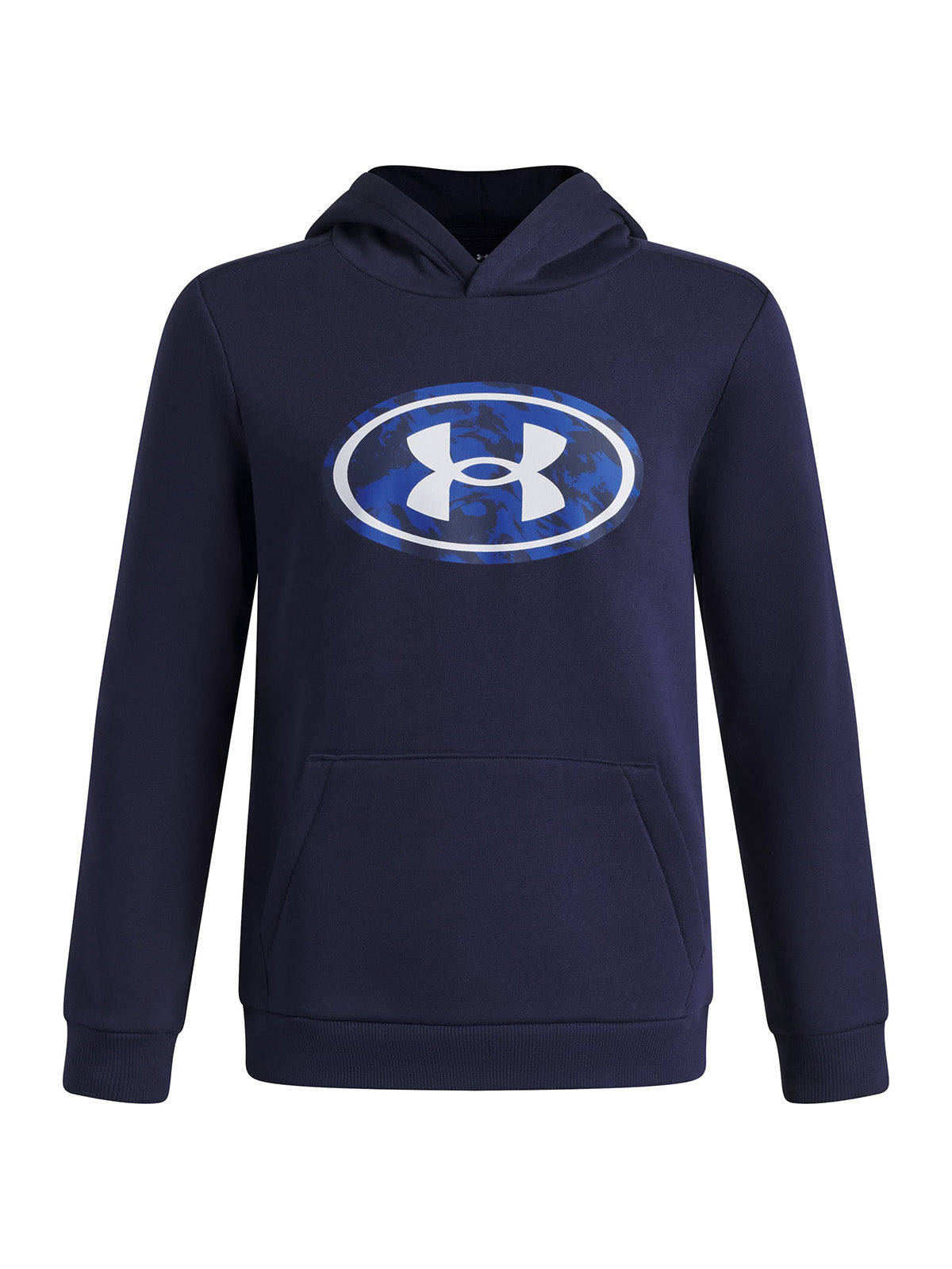 Poleron UA Rival Fleece azul marino para niño