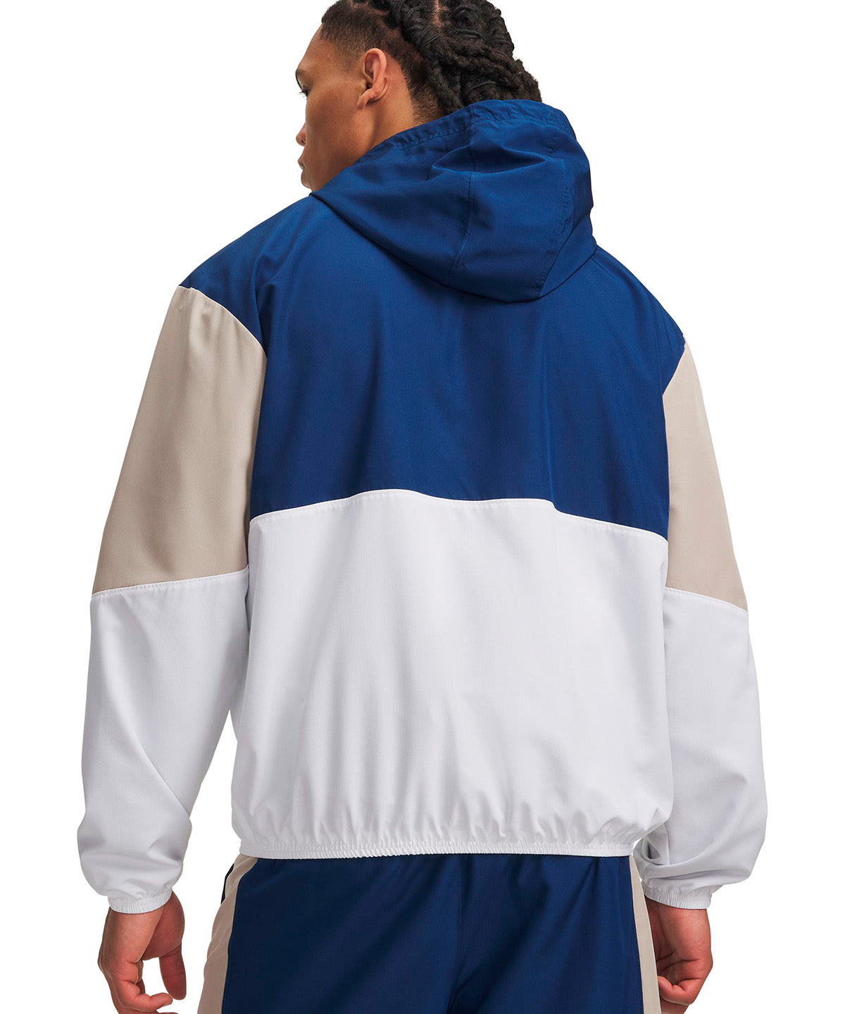 Chaqueta UA Rival Woven Colorblock azul marino para hombre