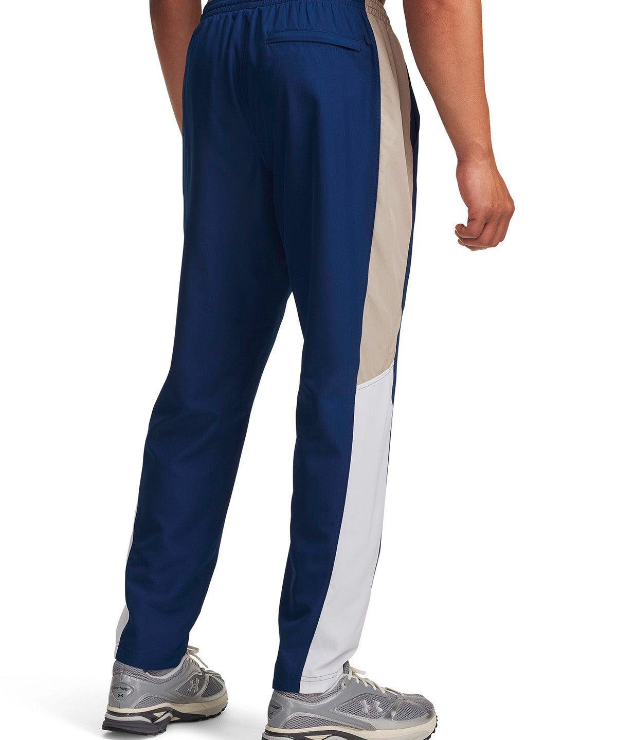 Pantalon UA Rival Woven Colorblock azul marino para hombre
