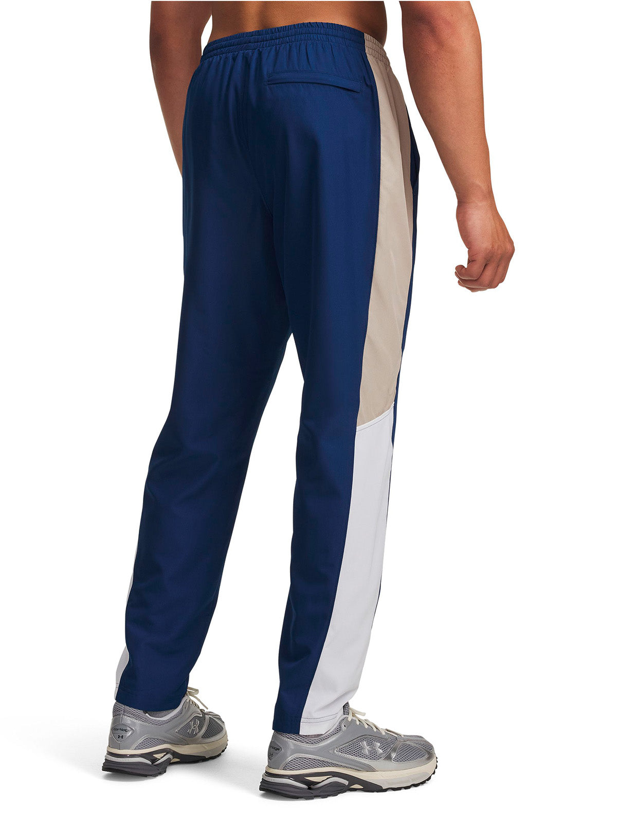 Pantalon UA Rival Woven Colorblock azul marino para hombre
