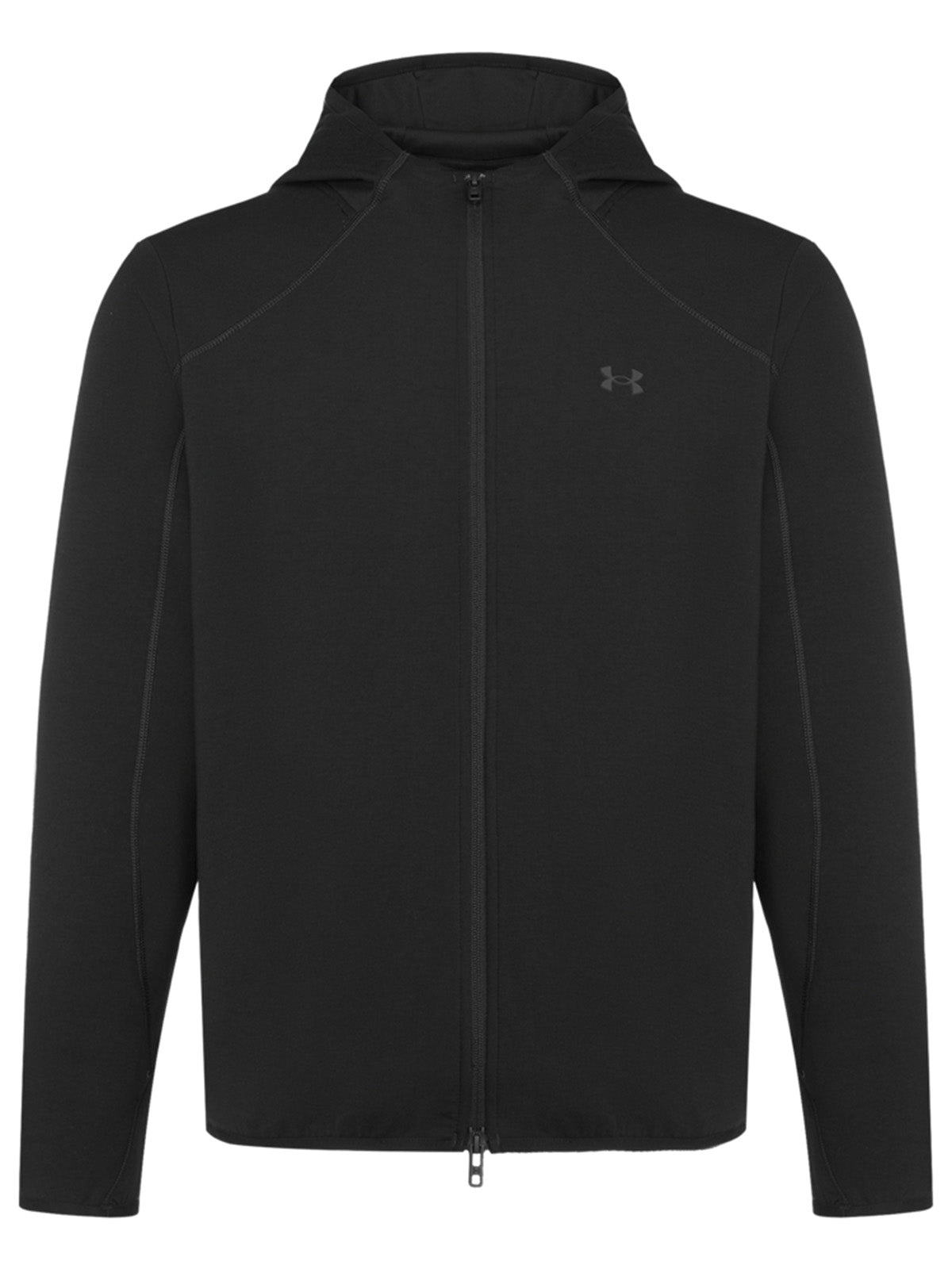 Poleron UA Unstoppable Fleece Full Zip negro para hombre
