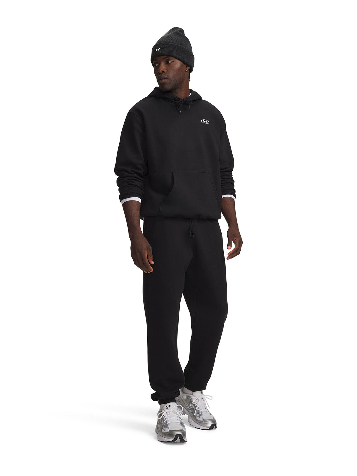 Pantalon UA Rival Fleece negro para hombre