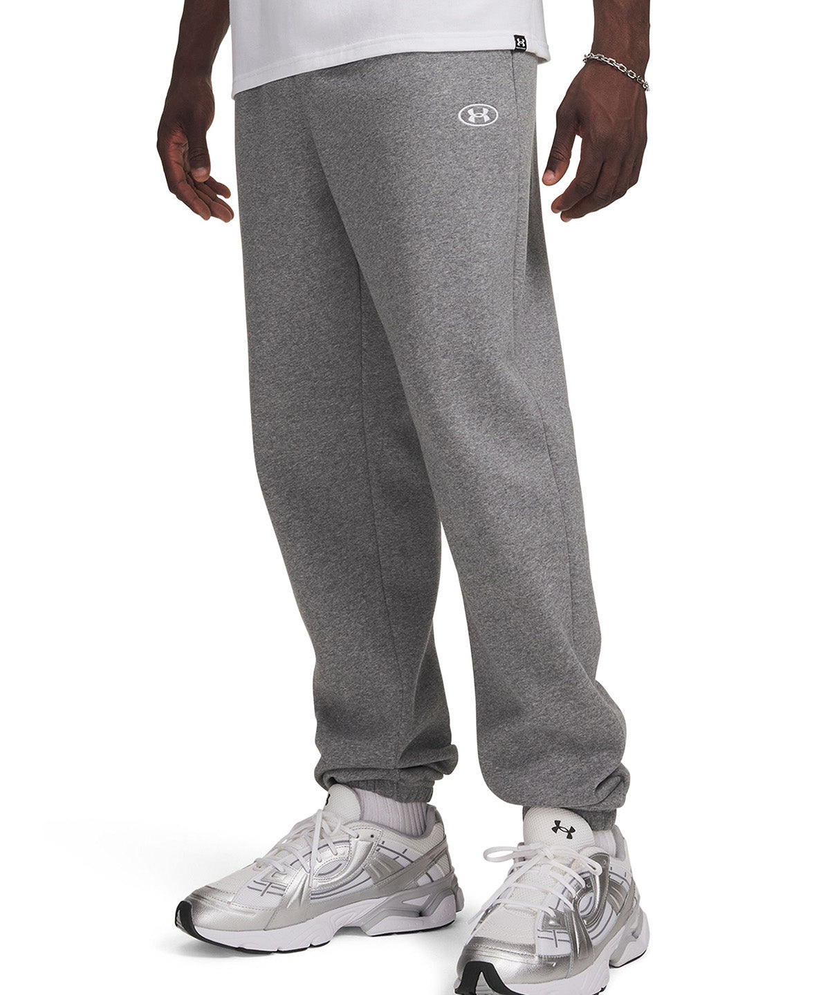 Pantalon UA Rival Fleece gris para hombre