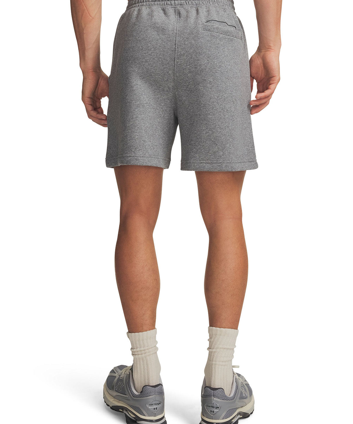Short UA Rival Fleece gris para hombre