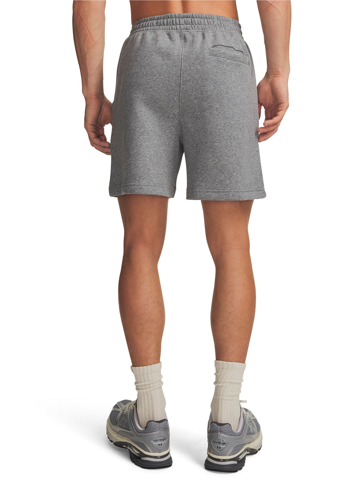 Short UA Rival Fleece gris para hombre
