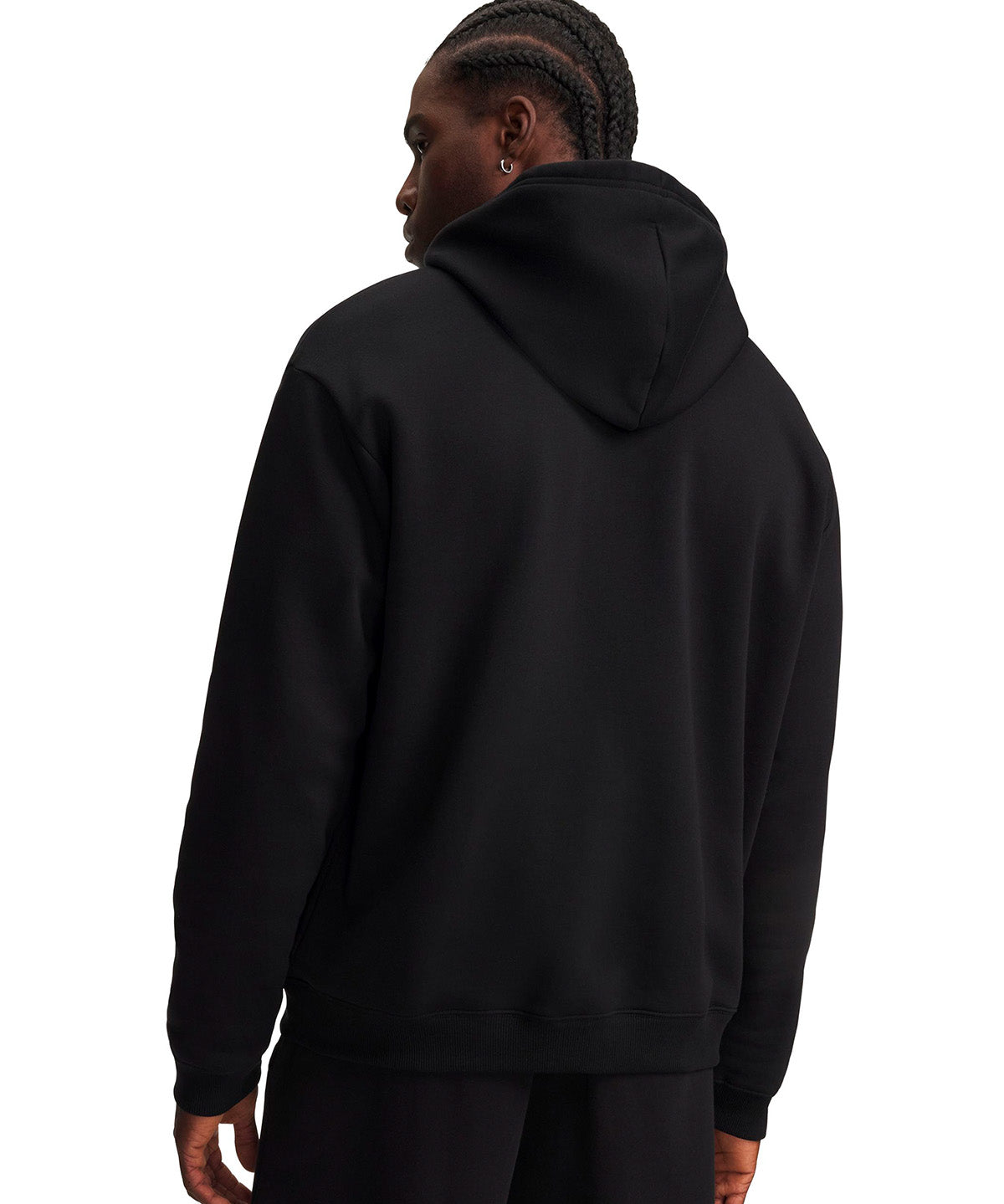 Poleron UA Rival Fleece negro para hombre