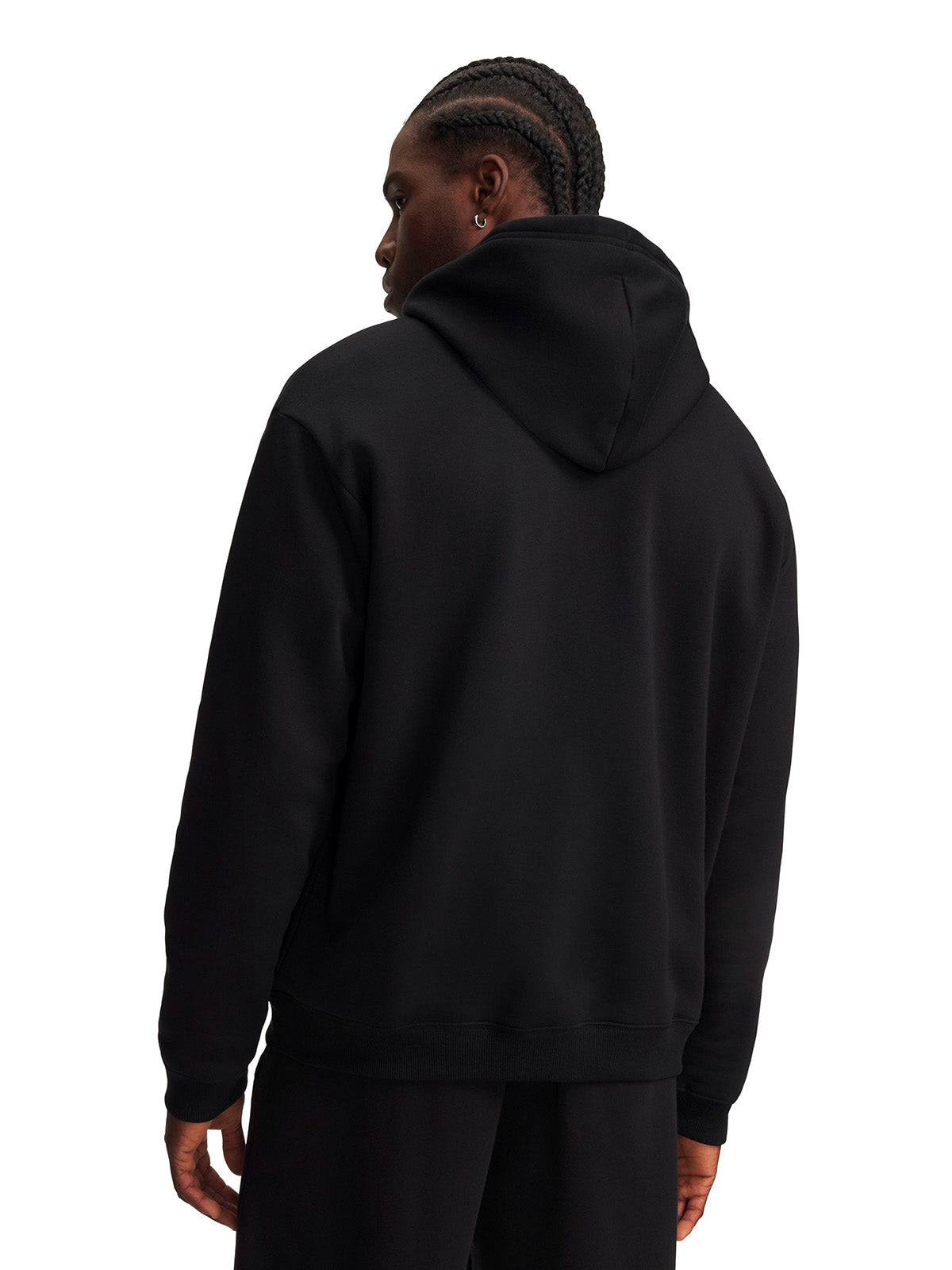Poleron UA Rival Fleece negro para hombre