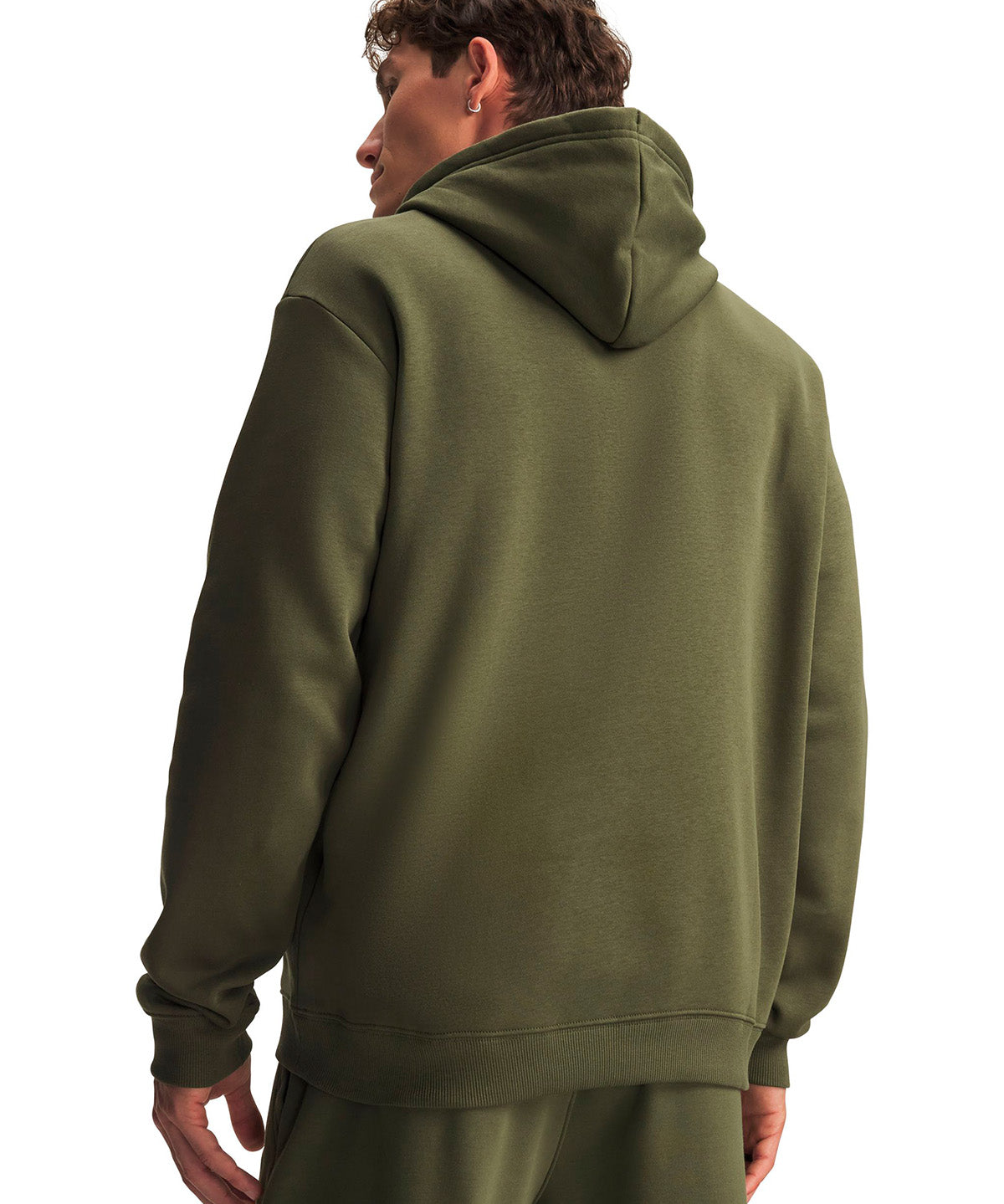 Poleron UA Rival Fleece verde para hombre