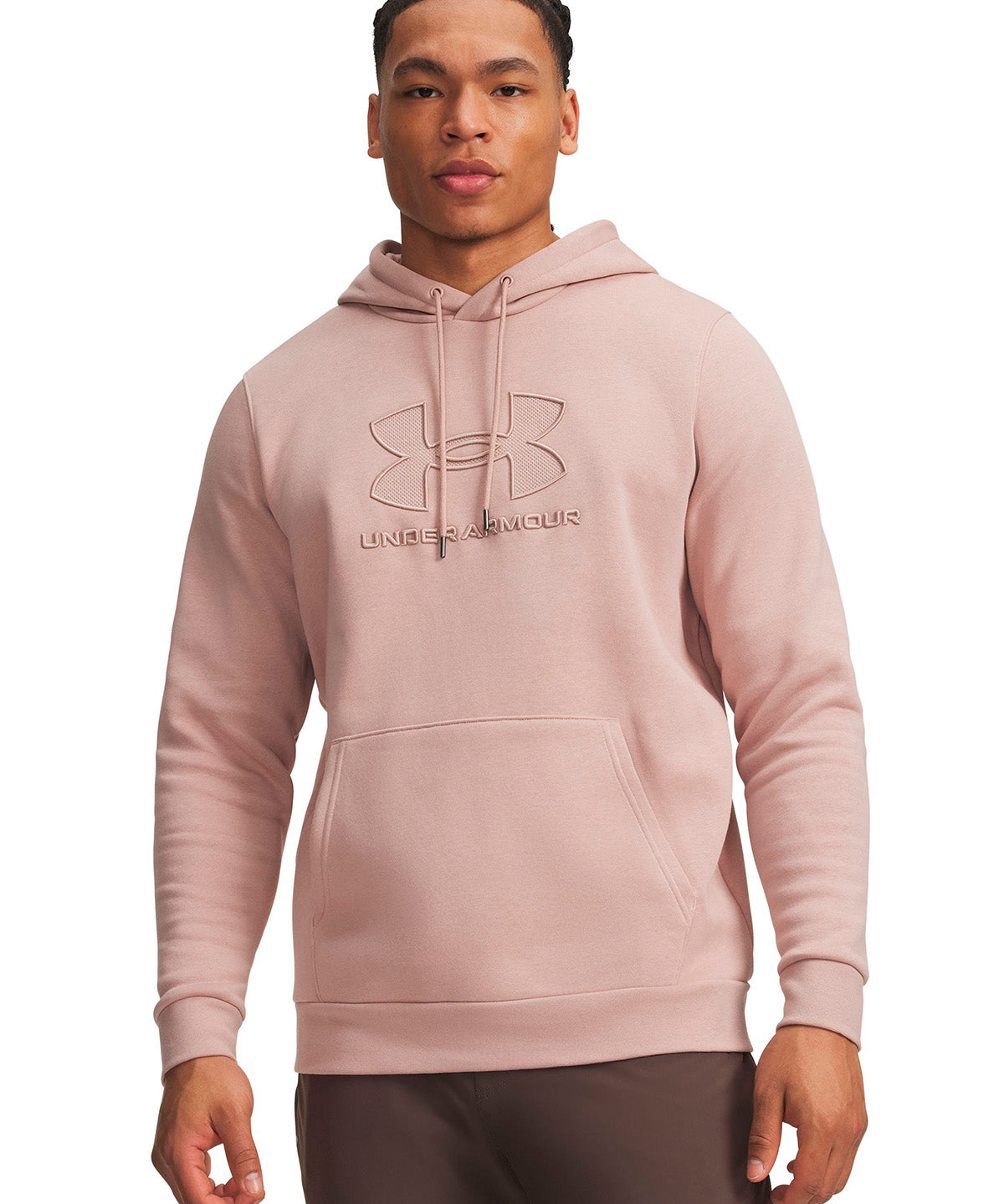 Poleron UA Icon Fleece Branded rosado para hombre