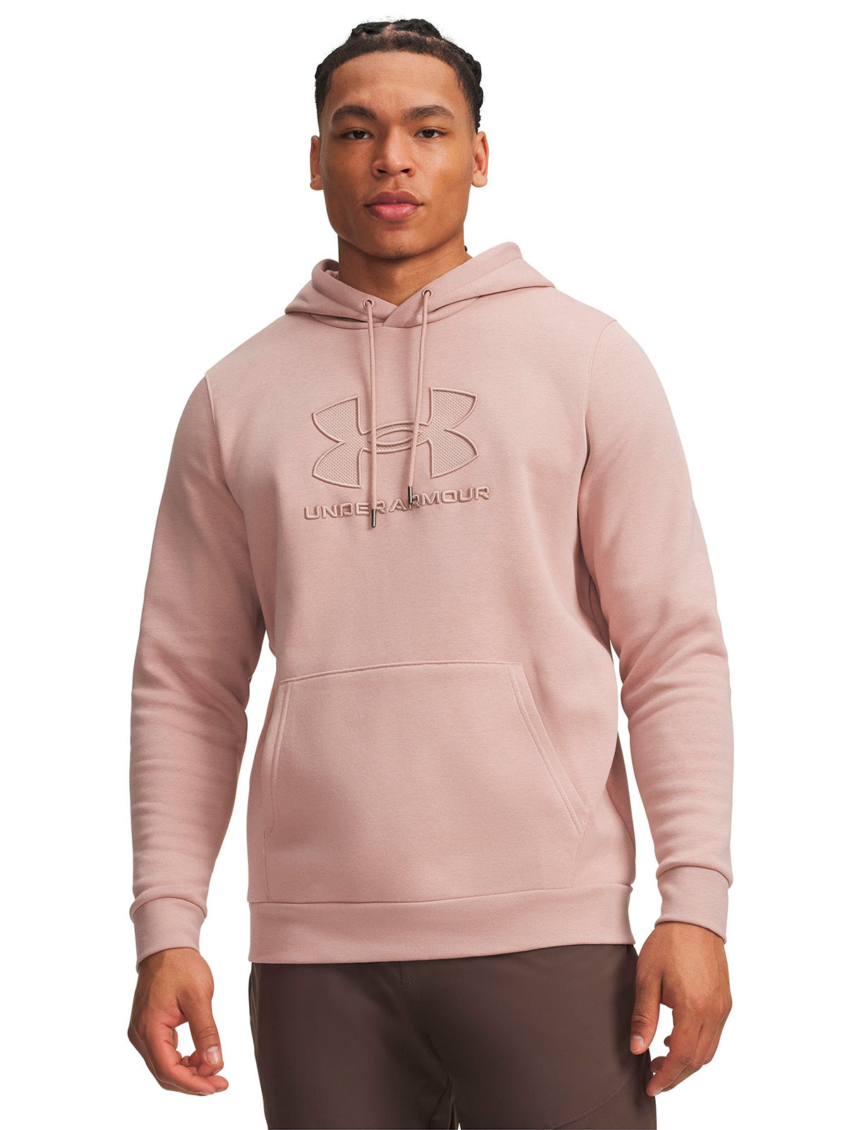 Poleron UA Icon Fleece Branded rosado para hombre