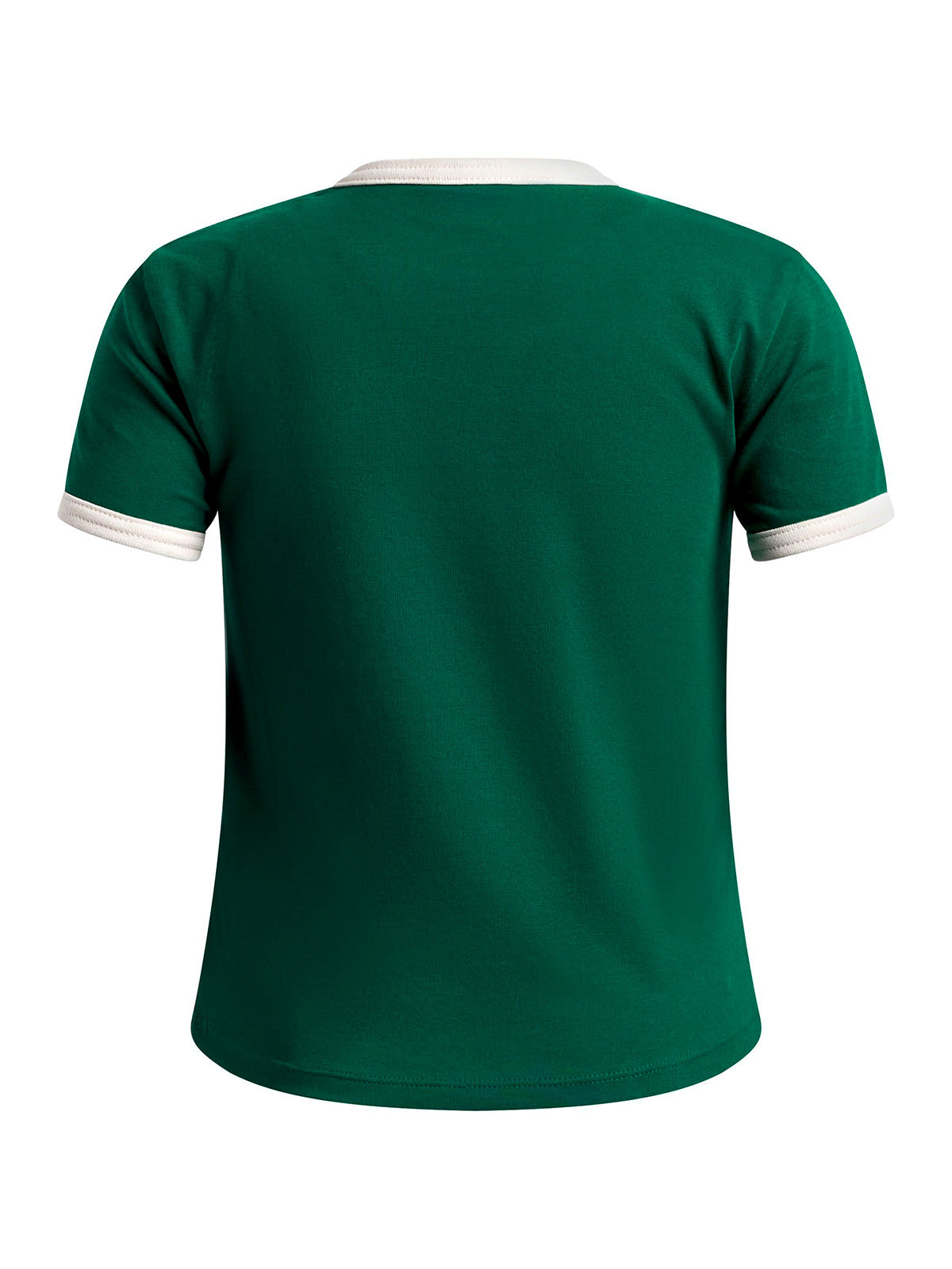 Polera manga corta UA Ringer verde para niña