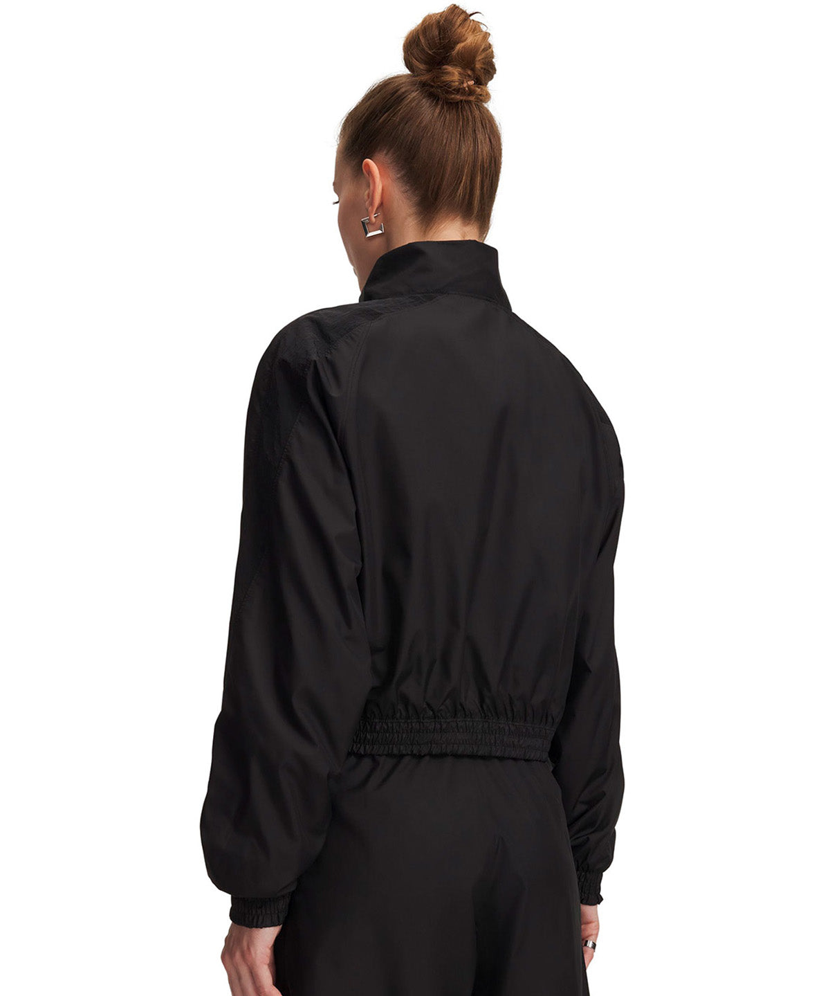 Chaqueta UA Icon Woven negra para mujer