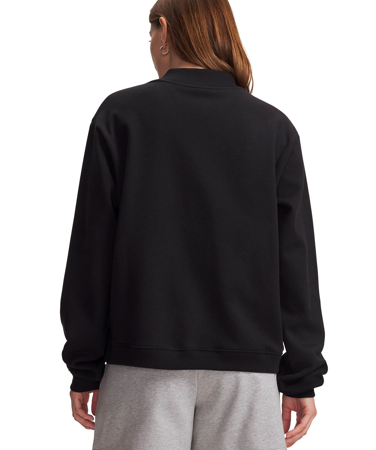 Poleron UA Icon Fleece negro para mujer