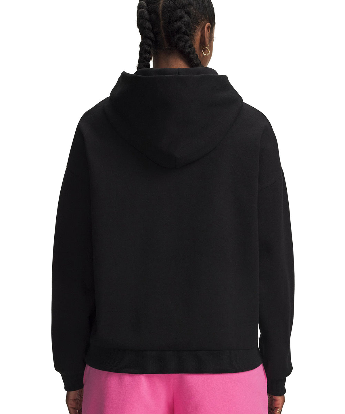 Poleron UA Icon Fleece negro para mujer