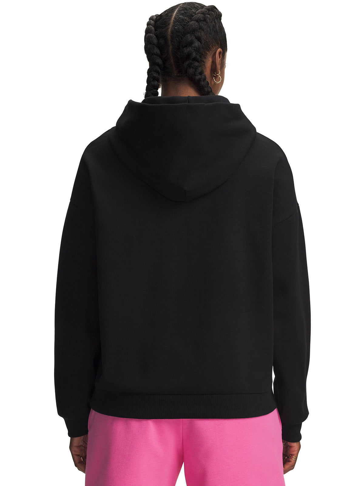 Poleron UA Icon Fleece negro para mujer