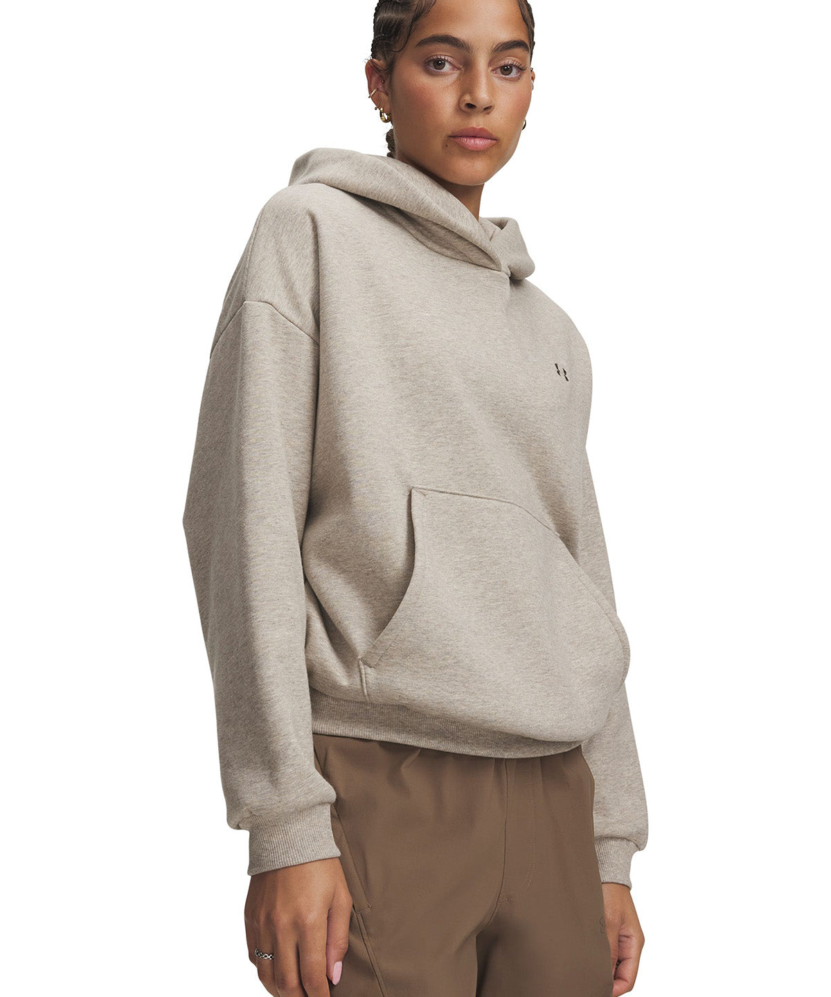 Poleron UA Icon Fleece café para mujer