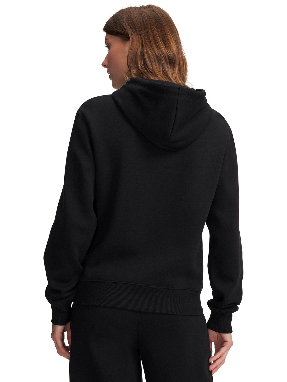 Poleron UA Rival Fleece negra para mujer