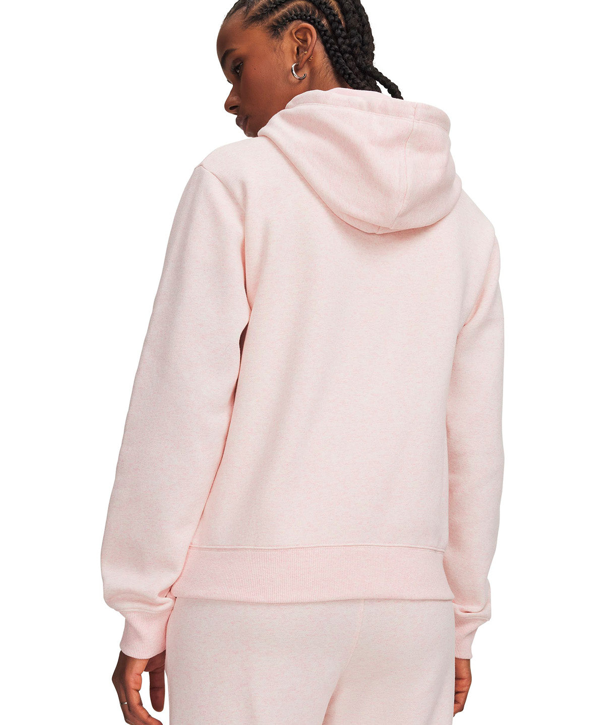 Poleron UA Rival Fleece rosada para mujer