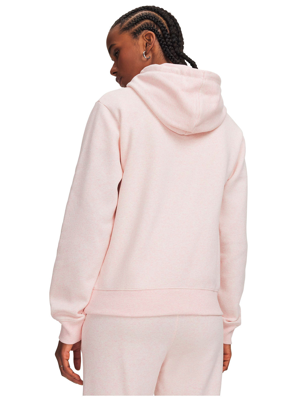 Poleron UA Rival Fleece rosada para mujer