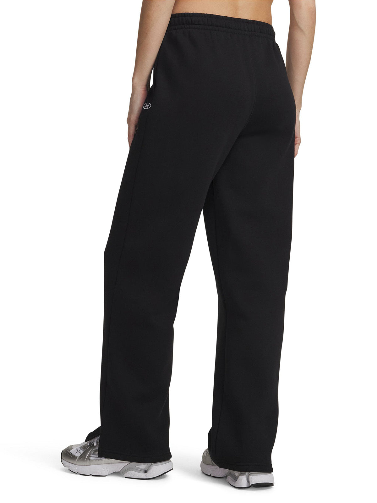 Pantalon UA Rival Fleece Straight negro para mujer