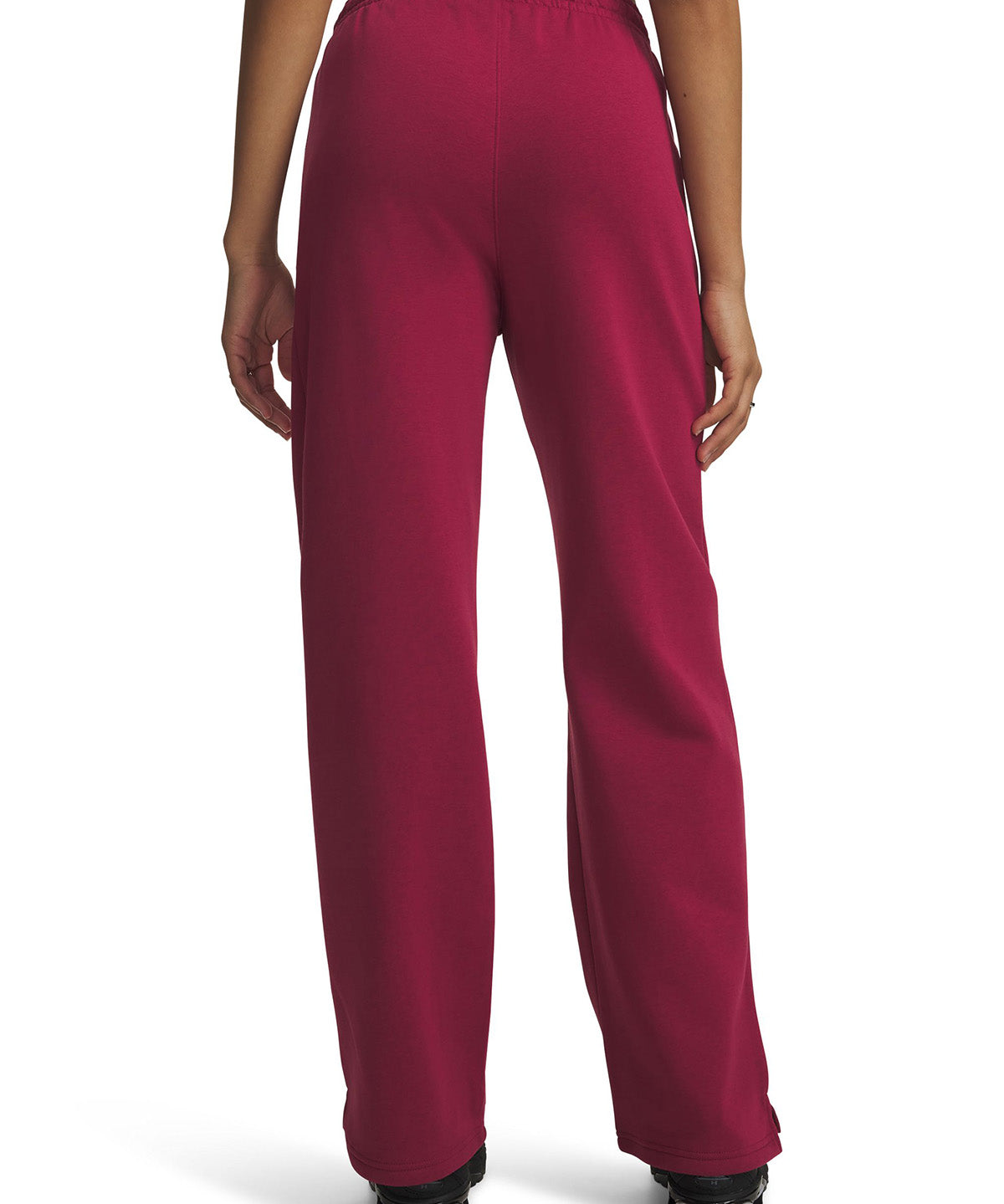 Pantalon UA Rival Fleece Straight rojo para mujer
