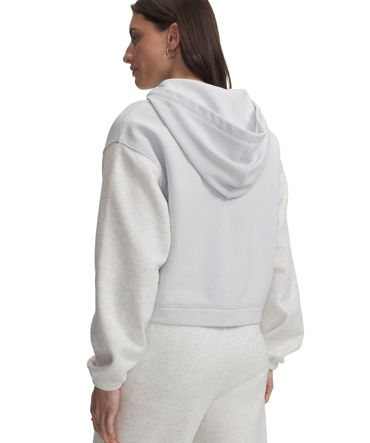 Poleron UA Rival Fleece Lace Up gris para mujer
