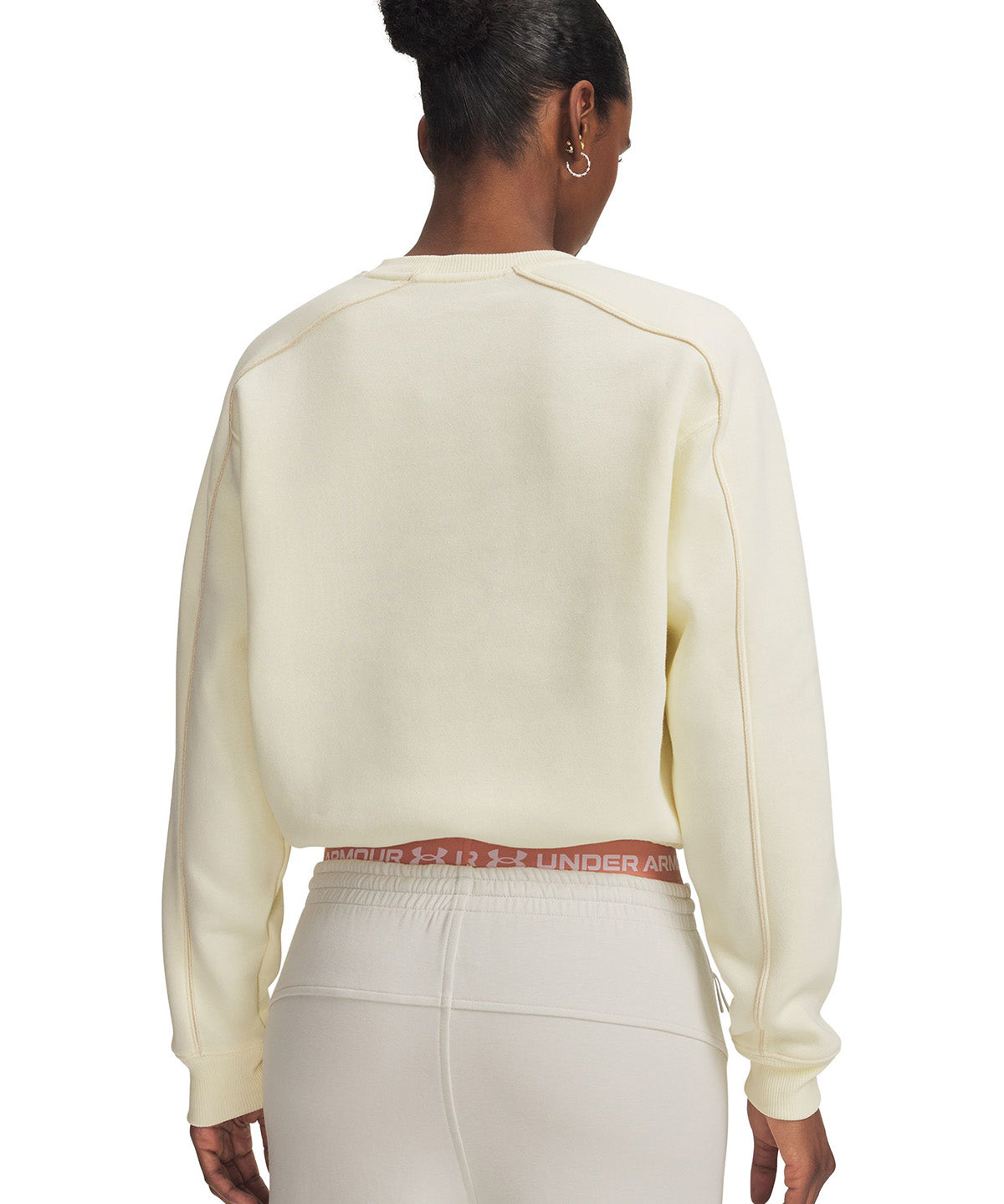 Poleron UA Rival Shimmer blanco para mujer