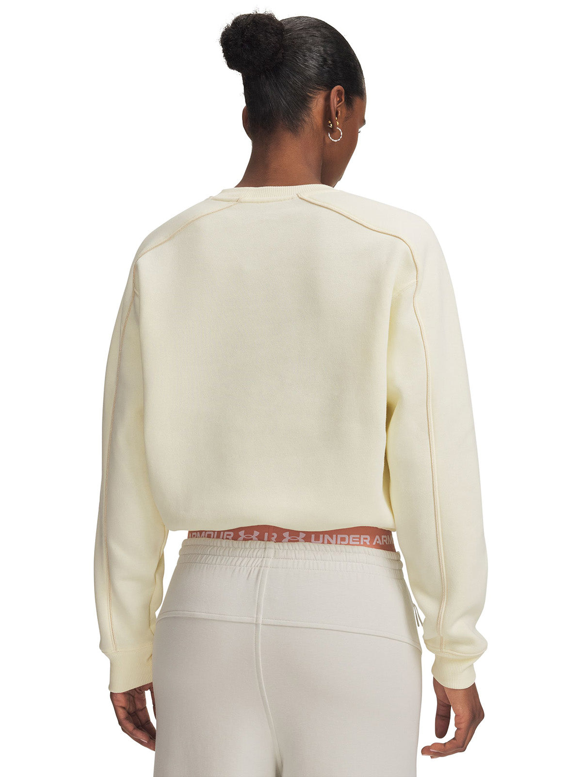 Poleron UA Rival Shimmer blanco para mujer