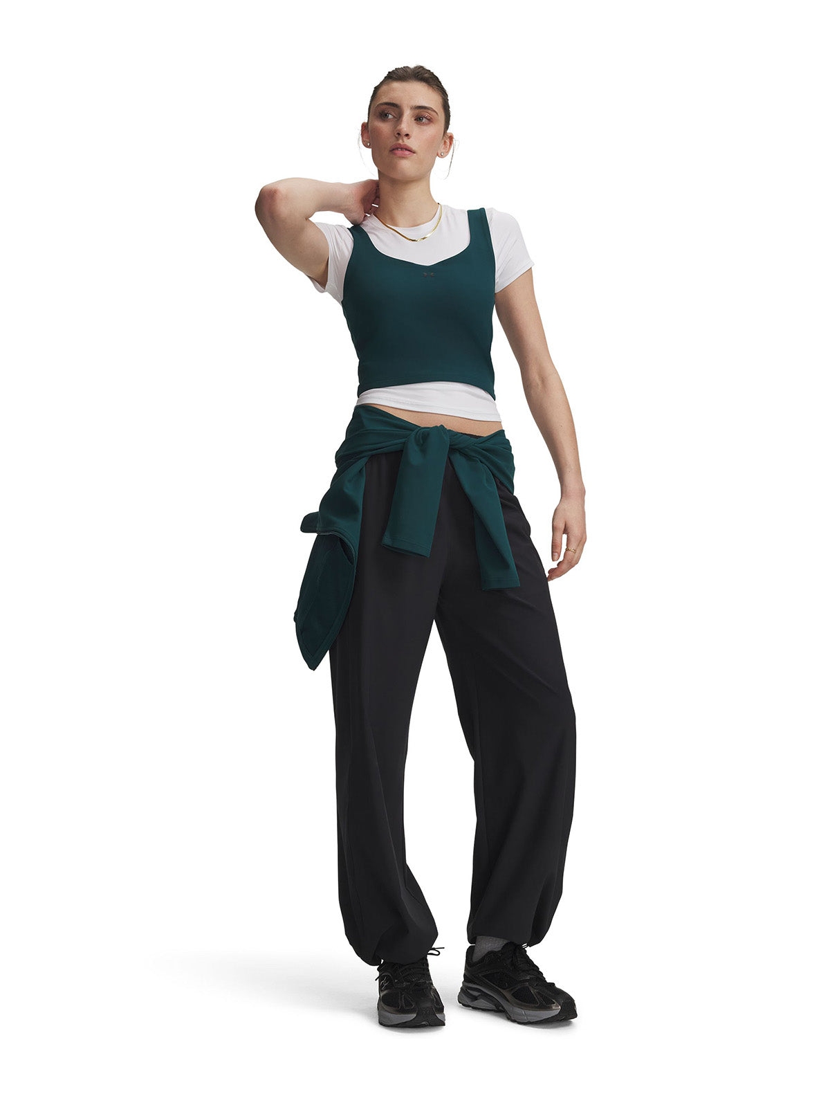 Pantalon UA Rival Woven negro para mujer