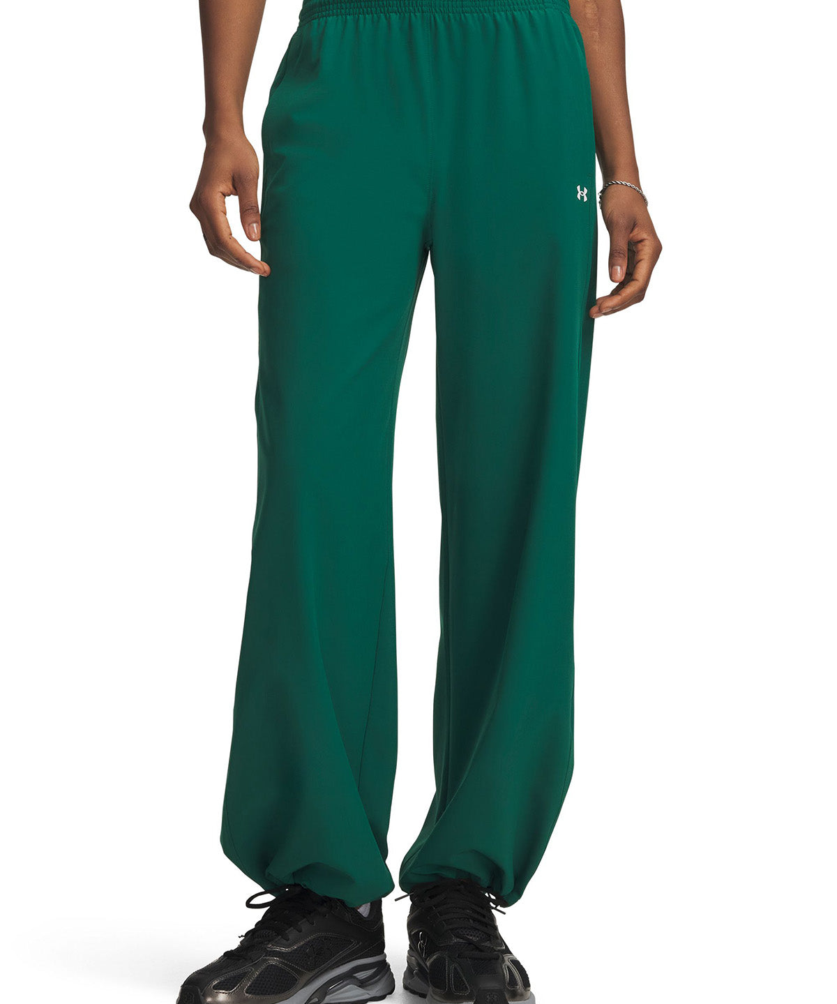 Pantalon UA Rival Woven verde para mujer