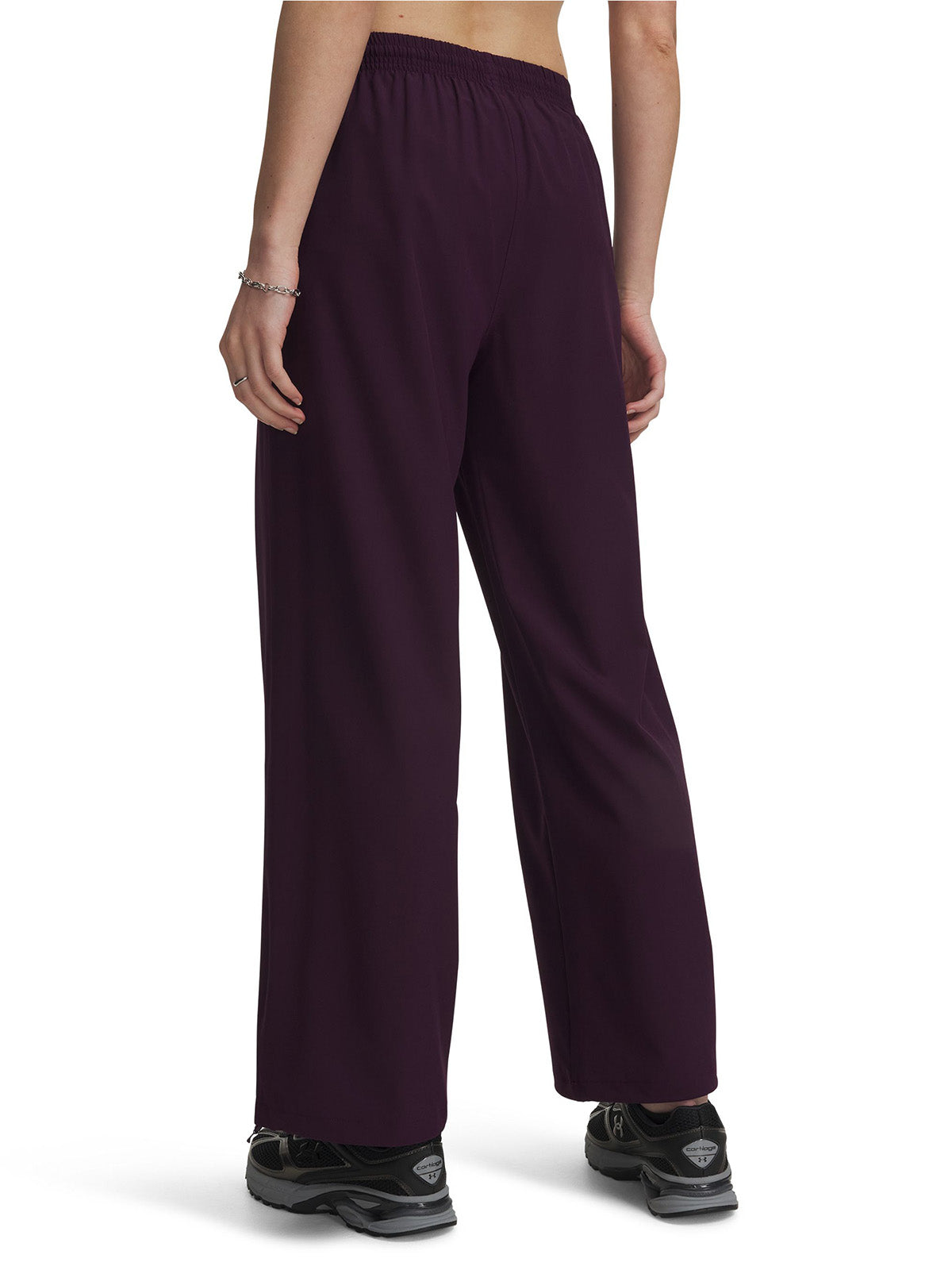 Pantalon UA Rival Woven morado para mujer