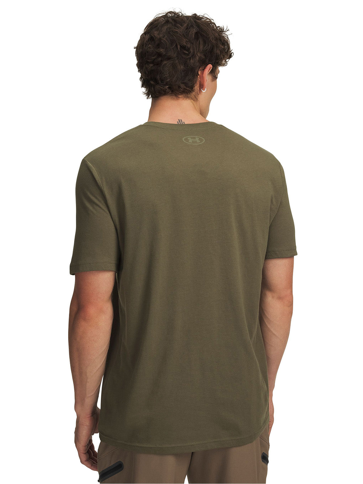 Polera manga corta UA Mesh verde para hombre